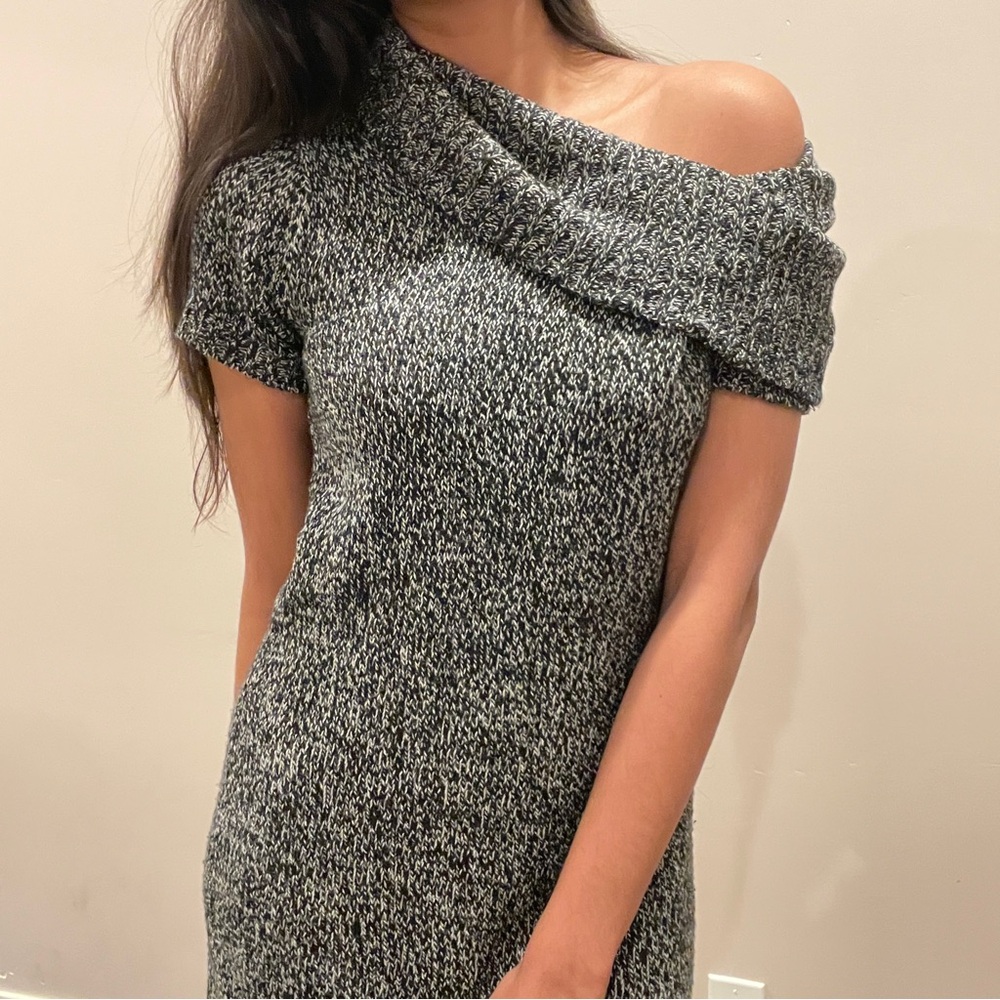 Grey sweater dress